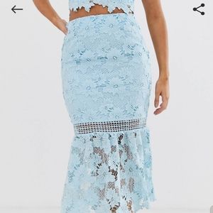 Love Triangle Lace Pencil Skirt
